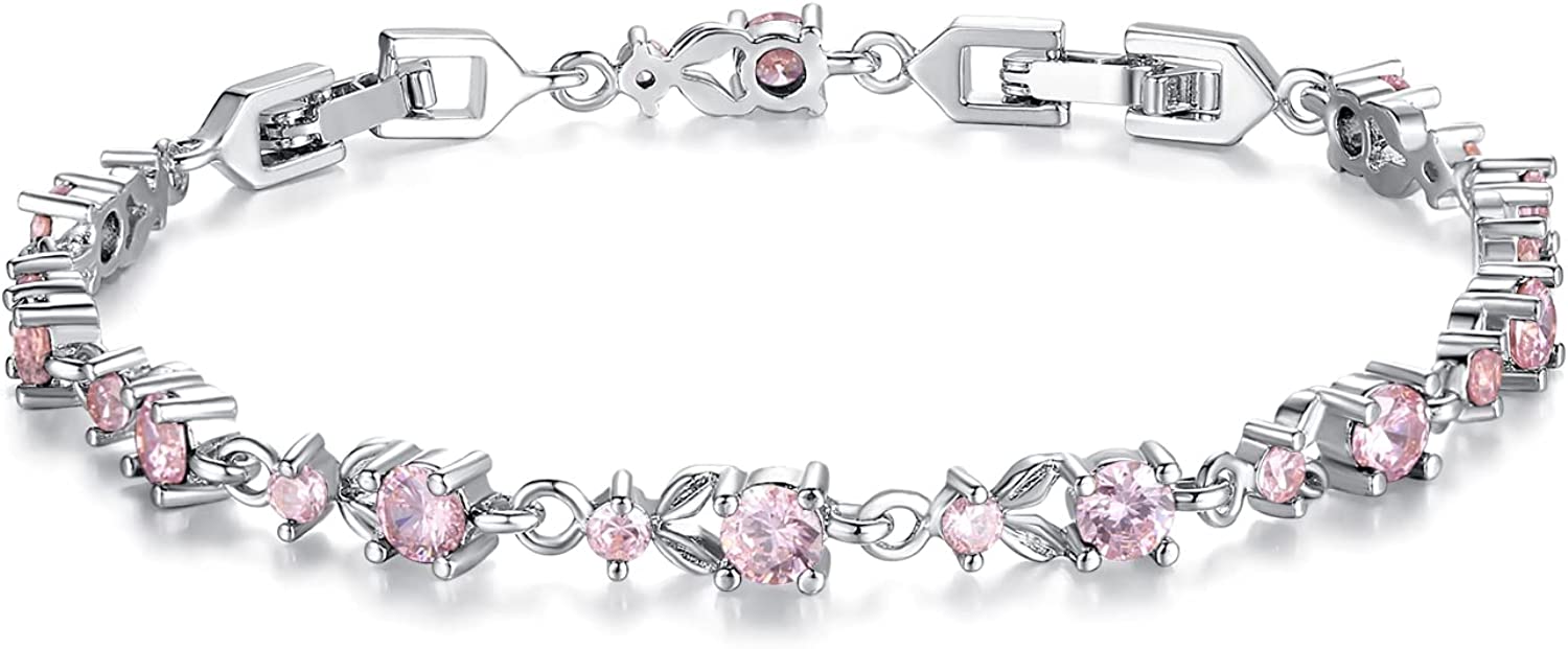 230816064427296_1 WOSTU White Gold Plated 3mm CZ Classic Tennis Wedding Bracelets for Brides Cubic Zirconia| White Gold Bracelets for Women | Size 6.5-8 Inch - Image 1